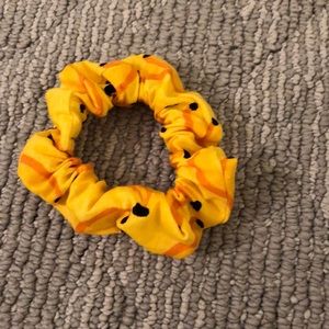 Handmade banana print scrunchie